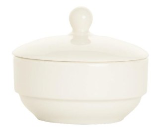 CUKIERNICA Z POKRYWKĄ CREMA 10 cm PORCELANA KREMOWA