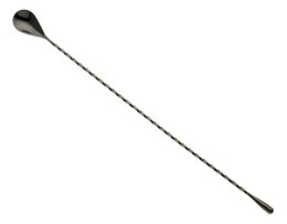 Długa łyżka barmańska 400 mm czarny połysk