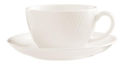 FILIŻANKA ELEGANCKA STORM BEZ SPODKA 320 ml PORCELANA KREMOWA PORLAND