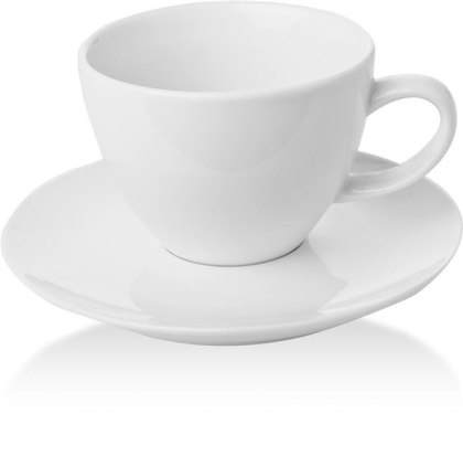 FILIŻANKA ELEGANCKA ZE SPODKIEM BIANCO 70 ml BIAŁA PORCELANA FINE DINE 770177