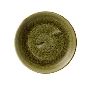 TALERZ PŁYTKI STONECAST PLUME GREEN 21,7 cm PORCELANA CHURCHILL ZIELONA