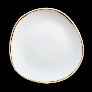 TALERZ PŁYTKI O ORGANICZNYM KSZTAŁCIE STONECAST BARLEY WHITE 28,4 cm PORCELANA CHURCHILL