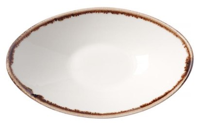 MISKA ŁÓDKA VANILLA 25 x 16 cm PORCELANA FINE DINE EARTH COLOURS