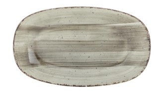 PÓŁMISEK AGAT 26 x 15 cm PORCELANA BEŻOWA