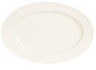 PÓŁMISEK OWALNY CREMA 39 x 27 cm PORCELANA KREMOWA