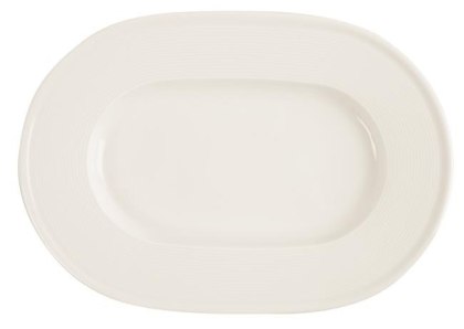 PÓŁMISEK OWALNY LINE 25 x 17 cm PORCELANA KREMOWA