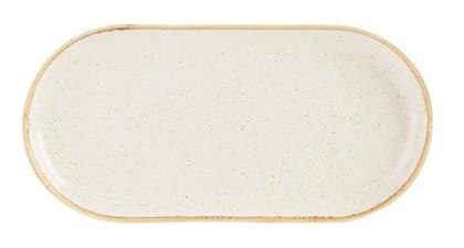 PÓŁMISEK OWALNY SAND 30 x 15 cm PORCELANA KREMOWA 04ALM001955