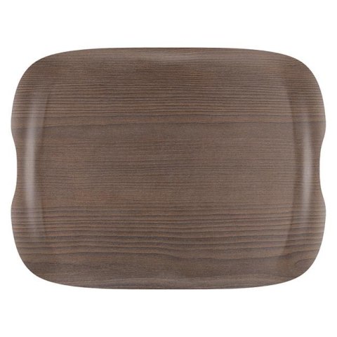 TACA DREWNOPODOBNA WAVE WOOD 43 x 33 cm BRĄZ ROLTEX R063079