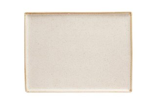 TACA PROSTOKĄTNA SAND 35 x 26 cm PORCELANA KREMOWA 04ALM001509