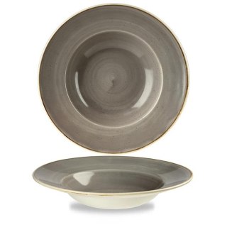 TALERZ DO PASTY PEPPERCORN GREY 28 cm PORCELANA SZARA CHURCHILL