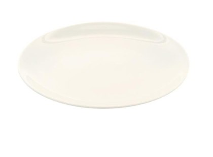 TALERZ PŁYTKI BEZ RANTU CREMA 17 cm PORCELANA KREMOWA