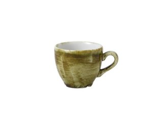 FILIŻANKA DO ESSPRESSO STONECAST PLUME GREEN 100 ml BEZ SPODKA PORCELANA CHURCHILL ZIELONA