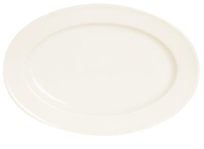 PÓŁMISEK OWALNY CREMA 21 x14 cm PORCELANA KREMOWA