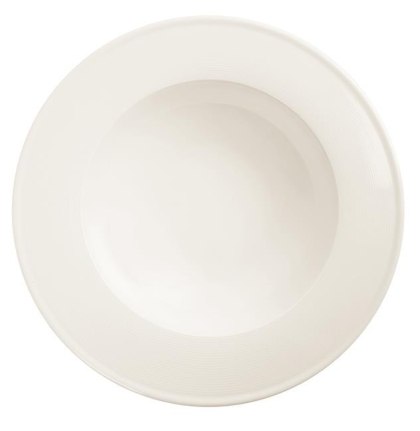 TALERZ GŁĘBOKI LINE 25 cm PORCELANA KREMOWA