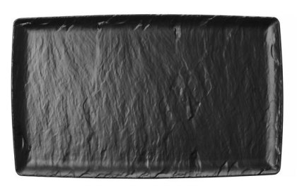 Półmisek bufetowy GN 1/1 530×325 mm z melaminy do serwowania dań Rock czarny Fine Dine 562383