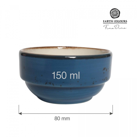 778166 MISKA SZTAPLOWANA IRIS 8 cm 150 ml PORCELANA FINE DINE EARTH COLOURS NIEBIESKA -4