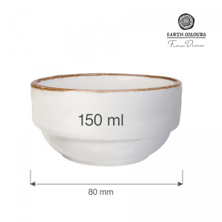 MISKA SZTAPLOWANA VANILLA 150 ml 8 cm PORCELANA FINE DINE EARTH COLOURS