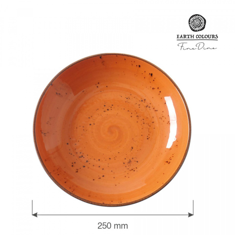 779811 MISKA COUPE DAHLIA 25 cm POMARAŃCZOWA PORCELANA FINE DINE EARTH COLOURS -3