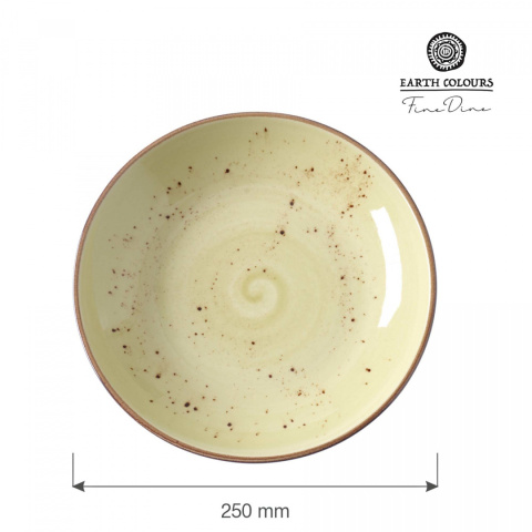 MISKA COUPE OLIVE 25 cm PORCELANA FINE DINE EARTH COLOURS