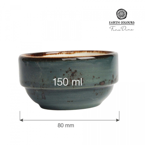 778586 MISKA SZTAPLOWANA ARANDO 150 ml 8 cm SZARA PORCELANA FINE DINE EARTH COLOURS -2