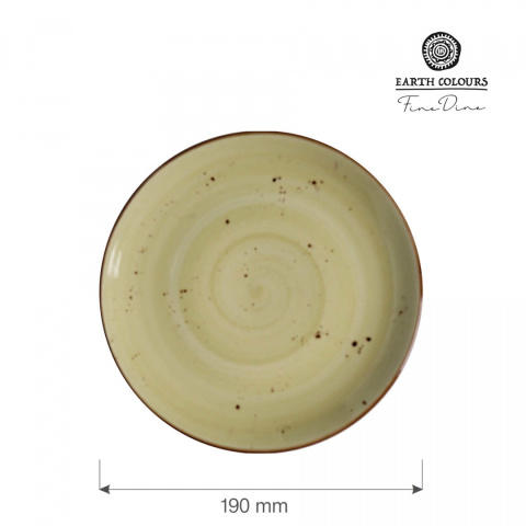 TALERZ PŁYTKI OLIVE 19 cm PORCELANA FINE DINE EARTH COLOURS