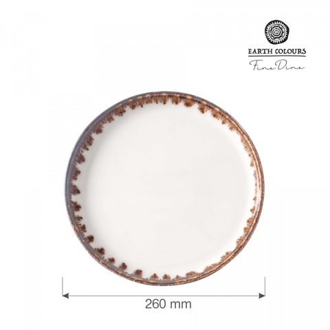 TALERZ PŁYTKI VANILLA 26 cm PORCELANA FINE DINE EARTH COLOURS