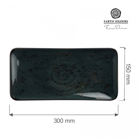 769676 TALERZ PROSTOKĄTNY ARANDO 30 x 15 cm SZARY PORCELANA FINE DINE EARTH COLOURS -2