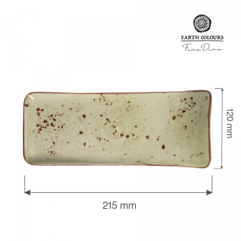 TALERZ SERWINGOWY OLIVE 21,5 x 12 cm PORCELANA FINE DINE EARTH COLOURS