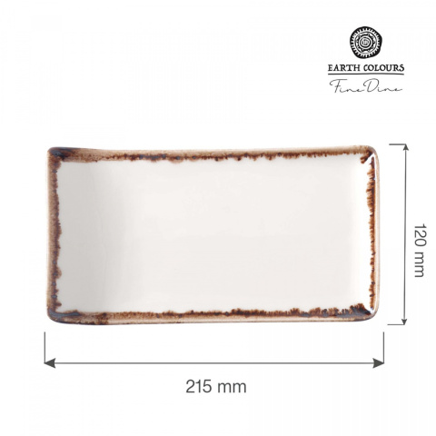 TALERZ SERWINGOWY VANILLA 21,5 x 12 cm PORCELANA FINE DINE EARTH COLOURS