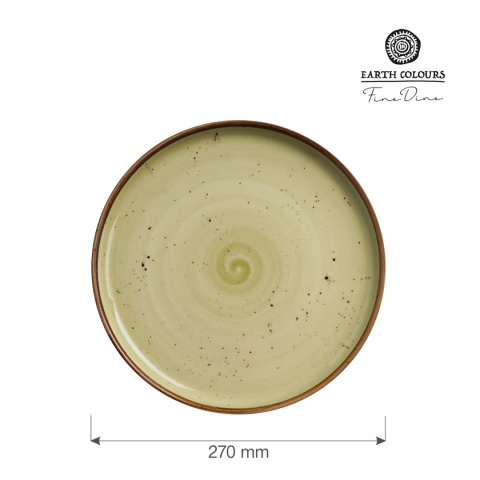 TALERZ Z WYSOKIM RANTEM OLIVE 27 cm PORCELANA FINE DINE EARTH COLOURS