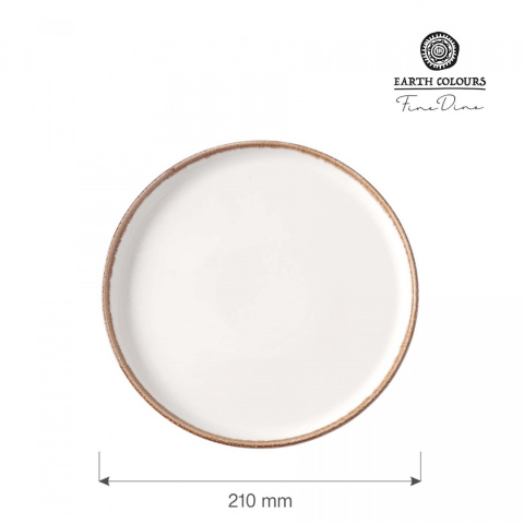 TALERZ Z WYSOKIM RANTEM VANILLA 21 cm PORCELANA FINE DINE EARTH COLOURS