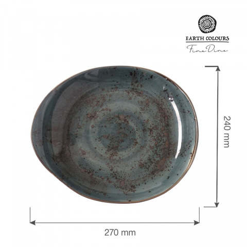 779774 TALERZ PREZENTACYJNY ARANDO 27 x 24 cm SZARY PORCELANA FINE DINE EARTH COLOURS -3