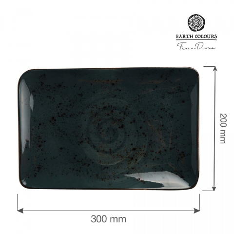 778654 TALERZ PROSTOKĄTNY ARANDO 30 x 20 cm SZARY PORCELANA FINE DINE EARTH COLOURS -2