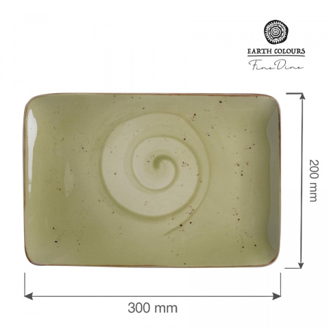 TALERZ PROSTOKĄTNY OLIVE 30 x 20 cm PORCELANA FINE DINE EARTH COLOURS