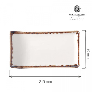 TALERZ SERWINGOWY VANILLA 21,5 x 9 cm PORCELANA FINE DINE EARTH COLOURS