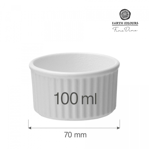 MISECZKA RAMEKIN NORDIC 7 x 4 cm PORCELANA FINE DINE EARTH COLOURS BIAŁA