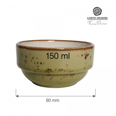 MISKA SZTAPLOWANA OLIVE 150 ml 8 cm PORCELANA FINE DINE EARTH COLOURS