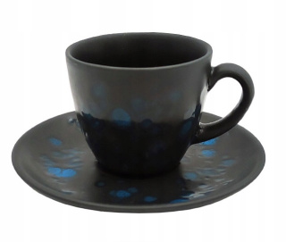 SPODEK FLORA 11,5 cm DO FILIŻANKI DO ESPRESSO 780978 CZARNY PORCELANA FINE DINE 780985