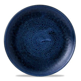 TALERZ PŁYTKI STONECAST PLUME ULTRAMARINE 21,7 cm PORCELANA CHURCHILL NIEBIESKA