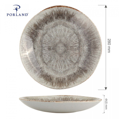 TALERZ GŁĘBOKI COUPE IRISSA 28 cm PORCELANA PORLAND SZARA