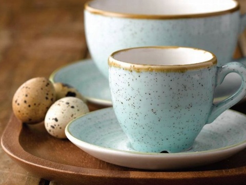 FILIŻANKA DO ESPRESSO DUCK EGG BLUE 90 ml BEZ SPODKA PORCELANA NIEBIESKA CHURCHILL