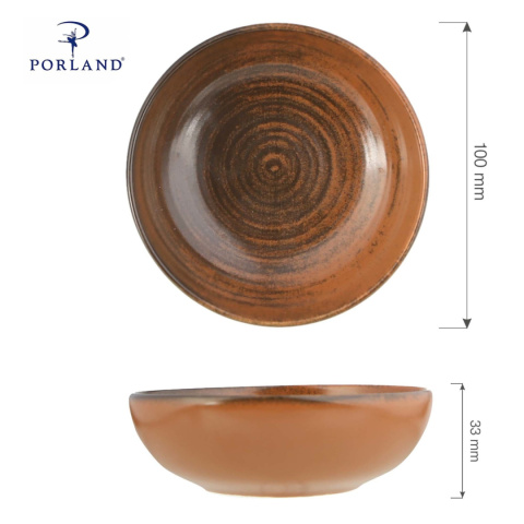 MISKA LYKKE BROWN 10 cm PORCELANA BRĄZ