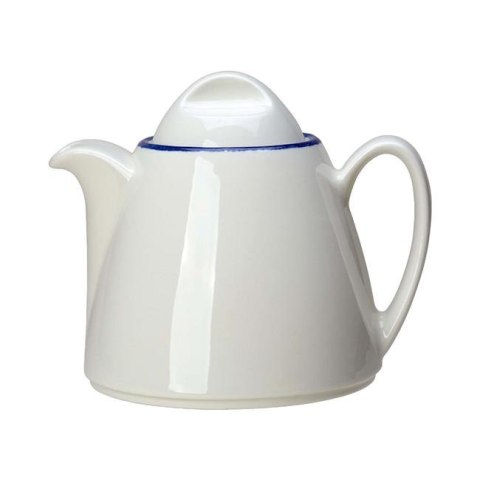dzbanek do herbaty blue dapple porcelana kremowa z niebieskim rantem Steelite -1