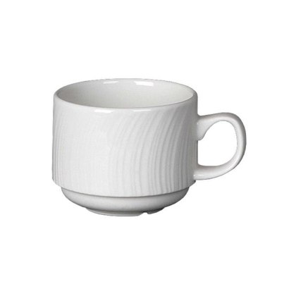 FILIŻANKA SZTAPLOWANA DO ESPRESSO LOW SPYRO 85 ml PORCELANA