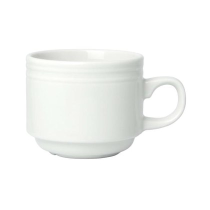 FILIŻANKA SZTAPLOWANA DO ESPRESSO BEAD 100 ml PORCELANA KREMOWA STEELITE 1403X0134