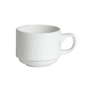 FILIŻANKA SZTAPLOWANA DO KAWY HERBATY LOW SPYRO 215 ml PORCELANA