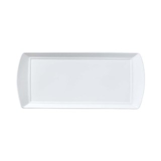 TACA PROSTOKĄTNA CLASSIC WHITE 34 x 15 cm PORCELANA KREMOWA