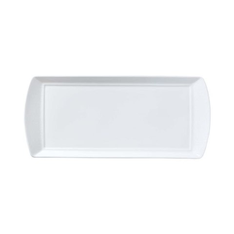 TACA PROSTOKĄTNA CLASSIC WHITE 34 x 15 cm PORCELANA KREMOWA