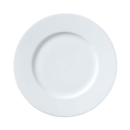 TALERZ PŁYTKI CLASSIC WHITE 22 cm PORCELANA KREMOWA