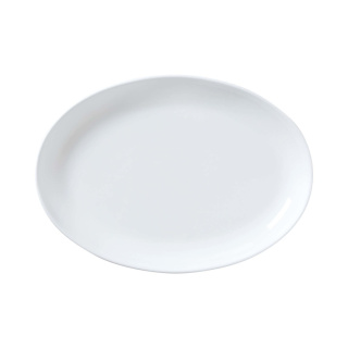 NACZYNIE OWALNE CLASSIC WHITE 23 cm PORCELANA KREMOWA